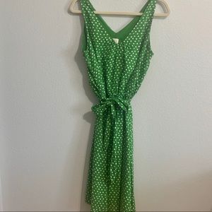 A New Day Green Polka Dot Dress Size Small